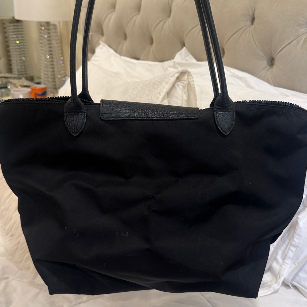 Elegant Black Tote Bag long champ - Picture 3 of 6